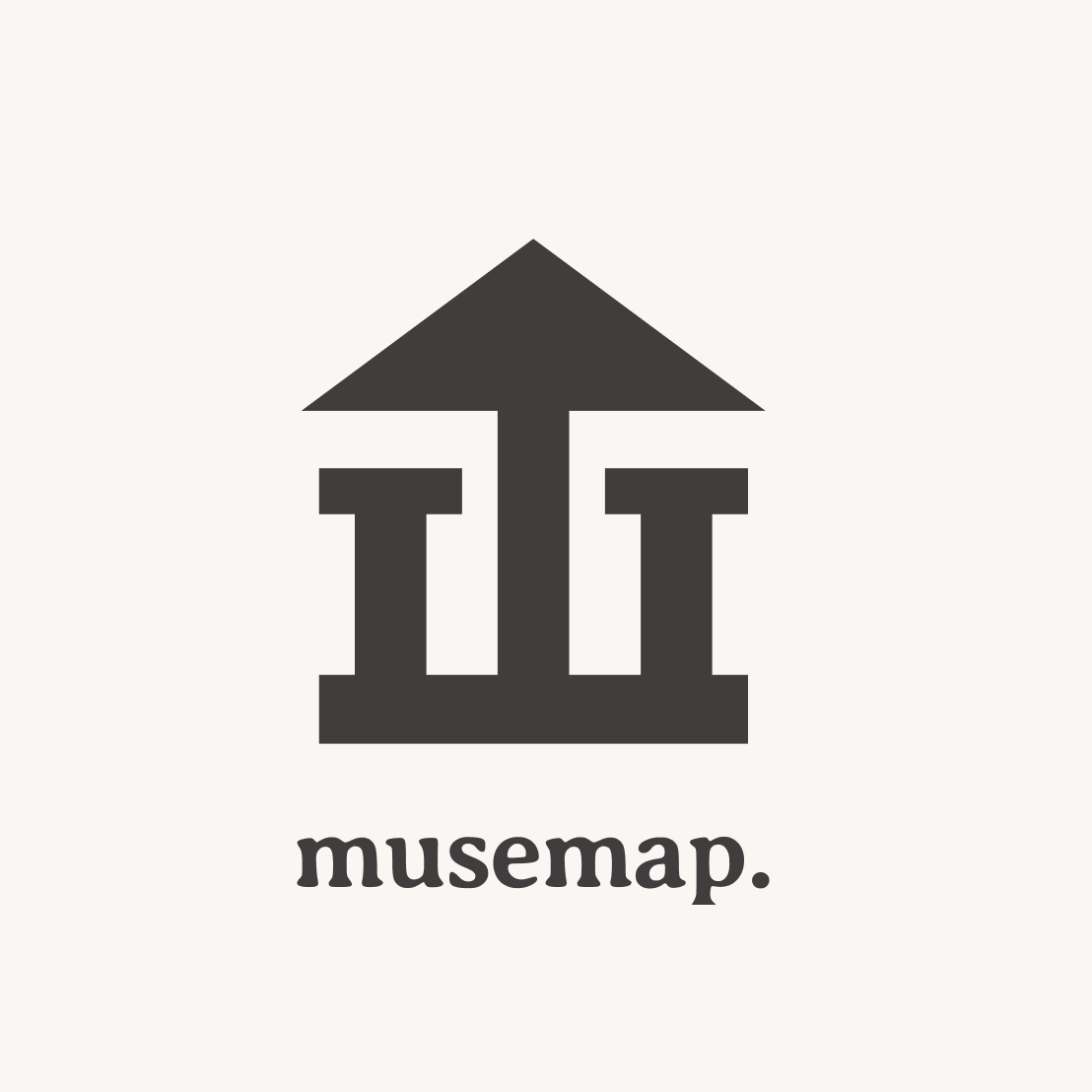 Musemap logo: a museum icon with an upward arrow, and the tagline 'a personalized museum experience for you'