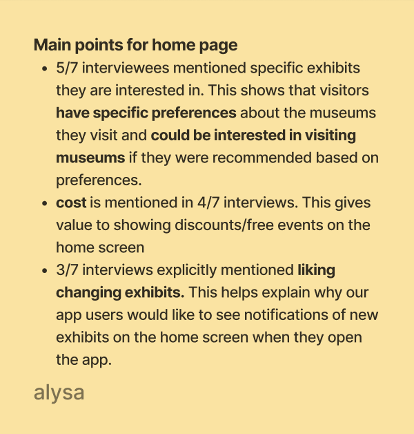 Main takeaways synthesized from the seven interviews for the home page